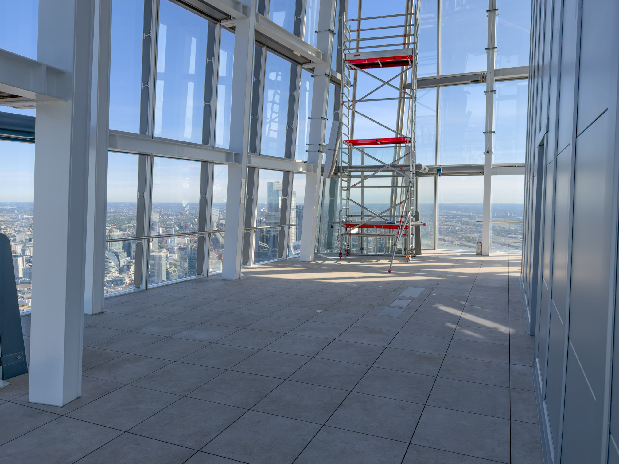 Recently refurbished viewing platform Level 72 The Shard